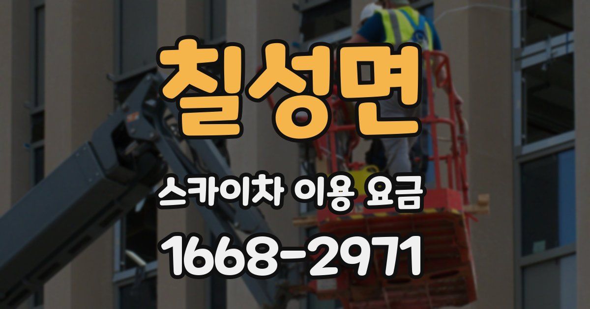 칠성면 스카이차 이용 요금