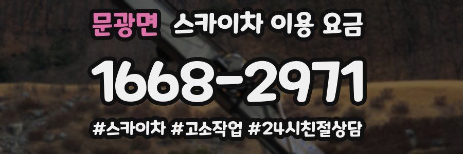 문광면 스카이차 이용 요금