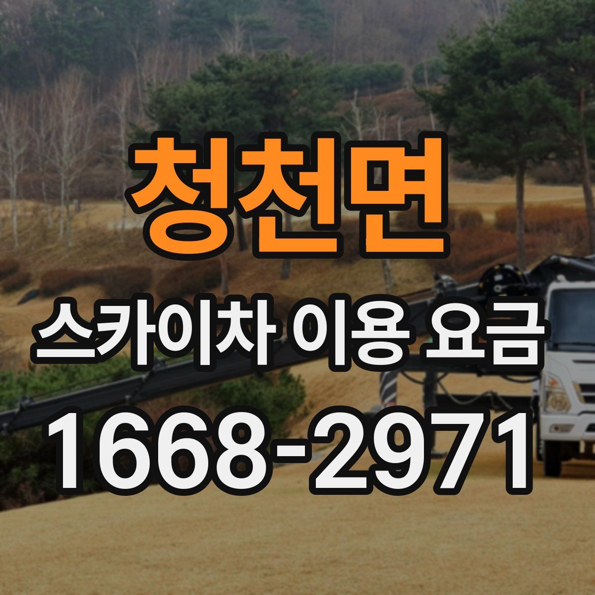 청천면 스카이차 이용 요금
