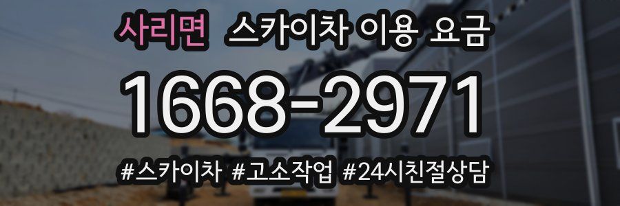 사리면 스카이차 이용 요금