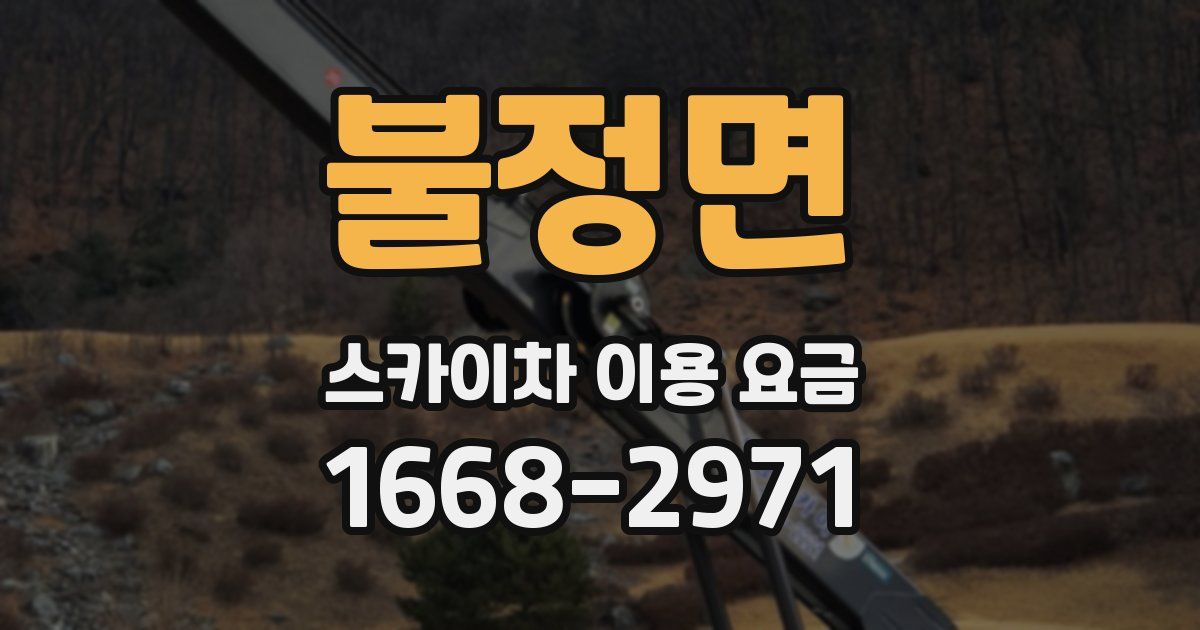 불정면 스카이차 이용 요금