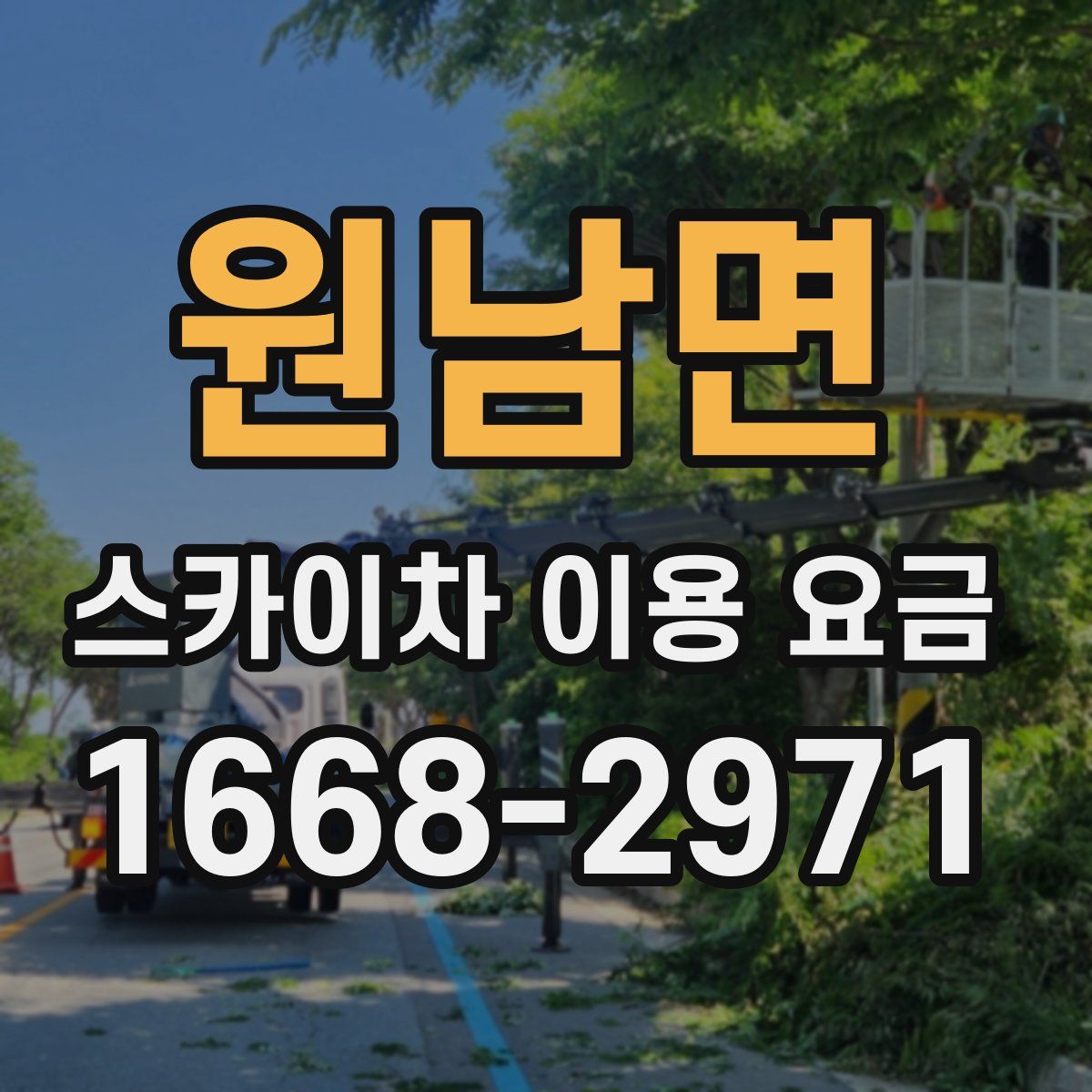 원남면 스카이차 이용 요금