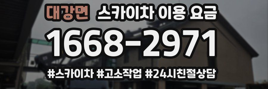 대강면 스카이차 이용 요금