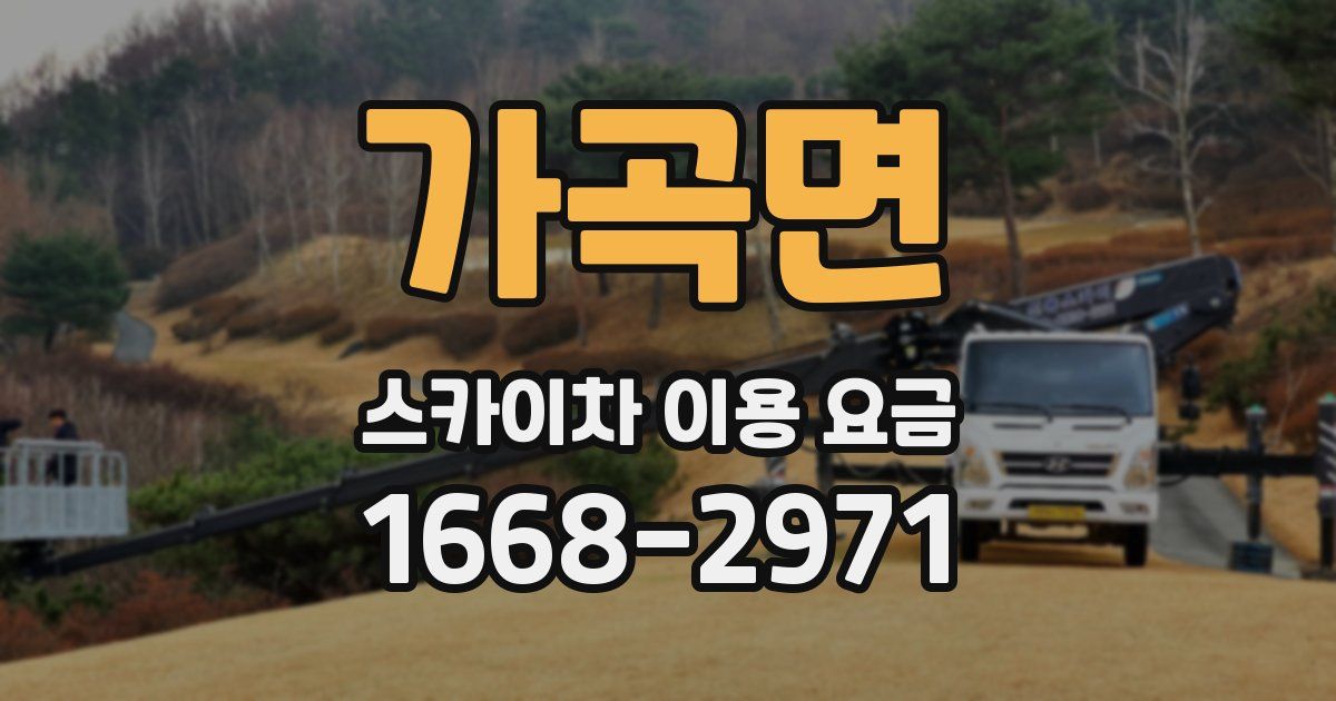 가곡면 스카이차 이용 요금