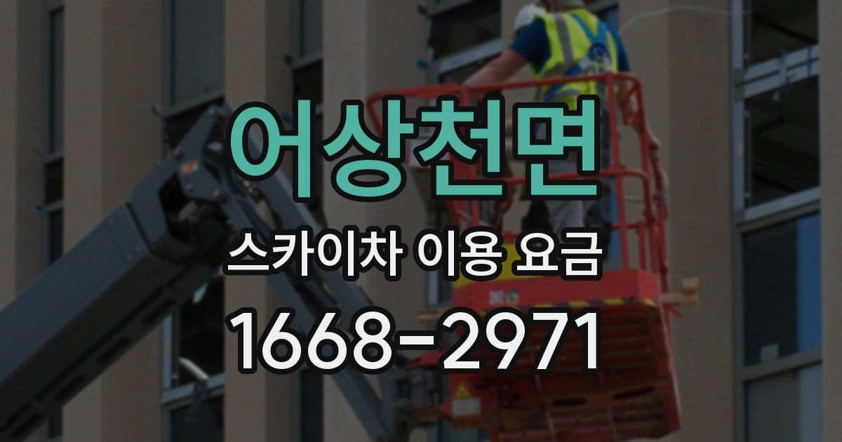 어상천면 스카이차 이용 요금