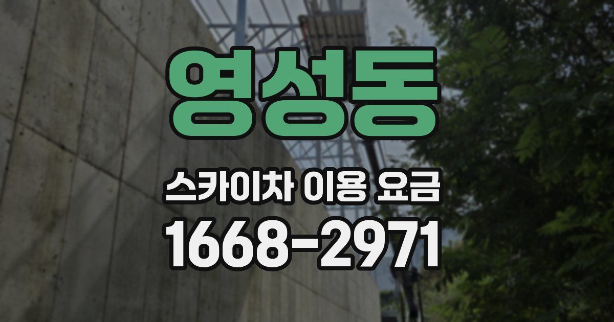 영성동 스카이차 이용 요금