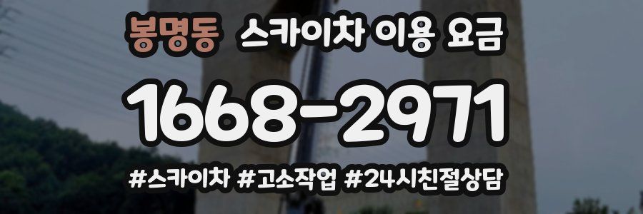 봉명동 스카이차 이용 요금