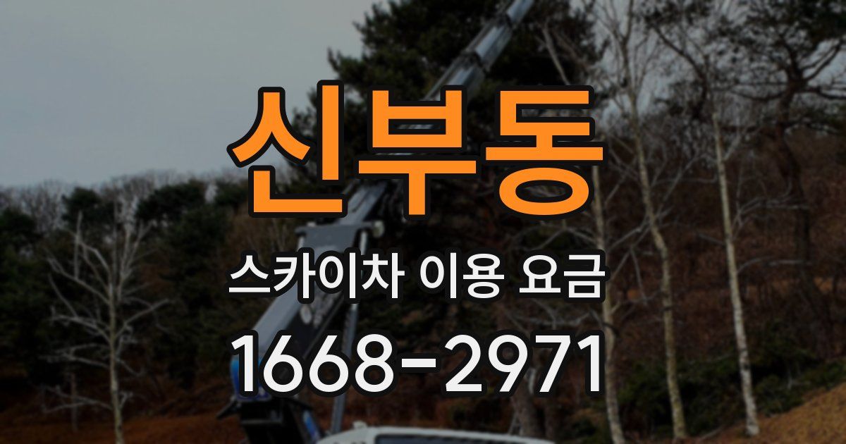 신부동 스카이차 이용 요금