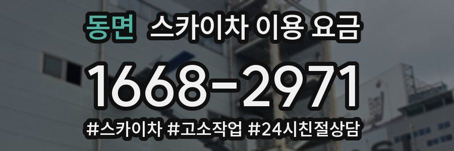 동면 스카이차 이용 요금