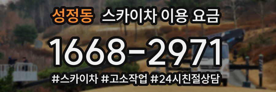 성정동 스카이차 이용 요금