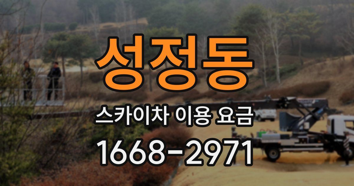 성정동 스카이차 이용 요금