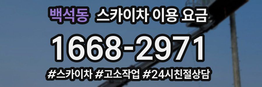 백석동 스카이차 이용 요금