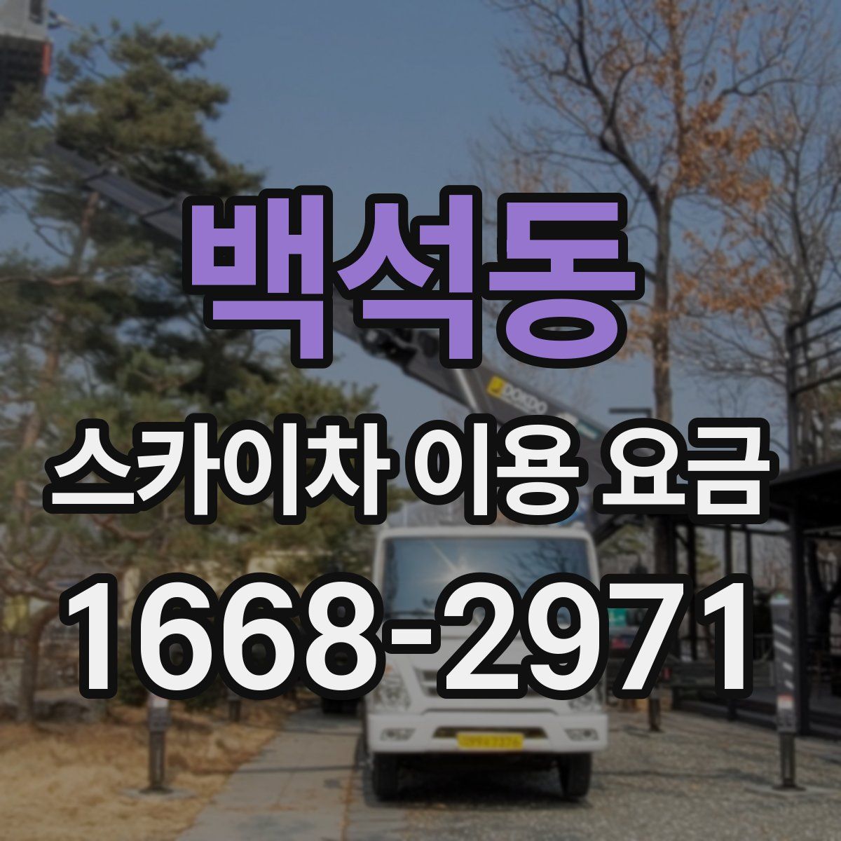 백석동 스카이차 이용 요금