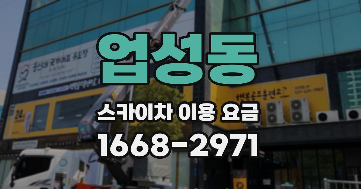 업성동 스카이차 이용 요금