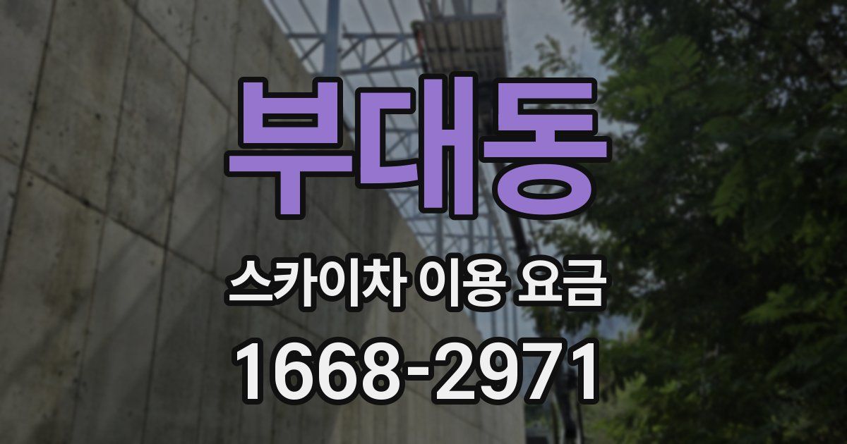 부대동 스카이차 이용 요금
