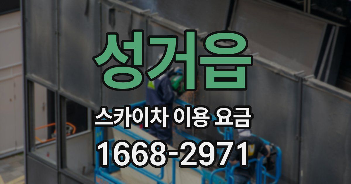 성거읍 스카이차 이용 요금
