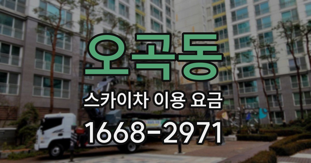 오곡동 스카이차 이용 요금