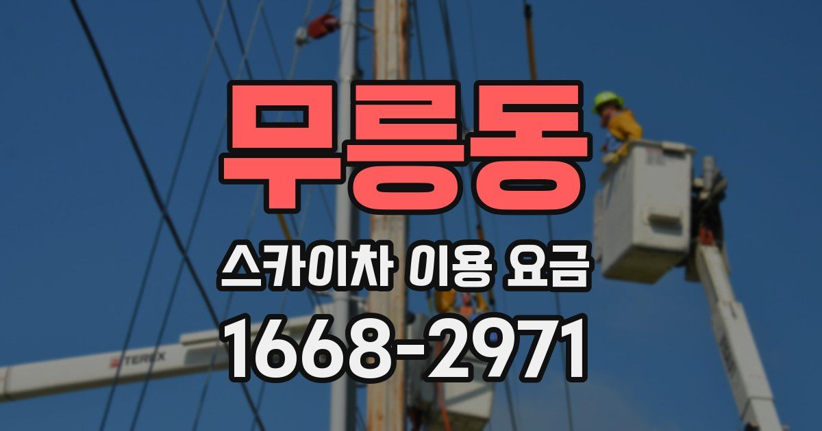 무릉동 스카이차 이용 요금