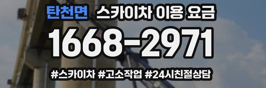 탄천면 스카이차 이용 요금