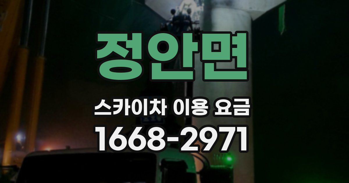 정안면 스카이차 이용 요금