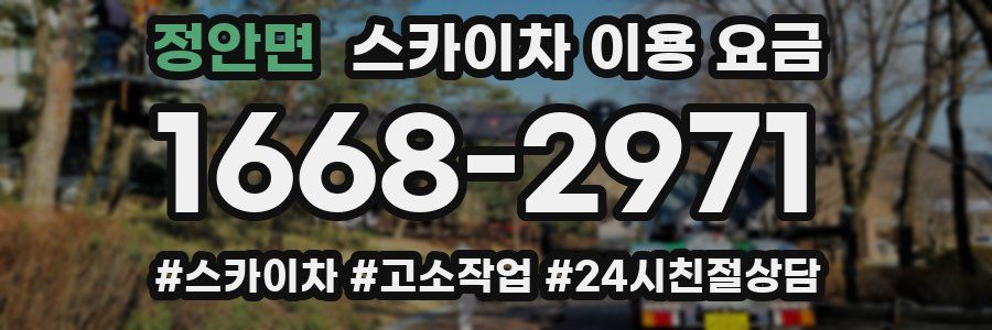 정안면 스카이차 이용 요금