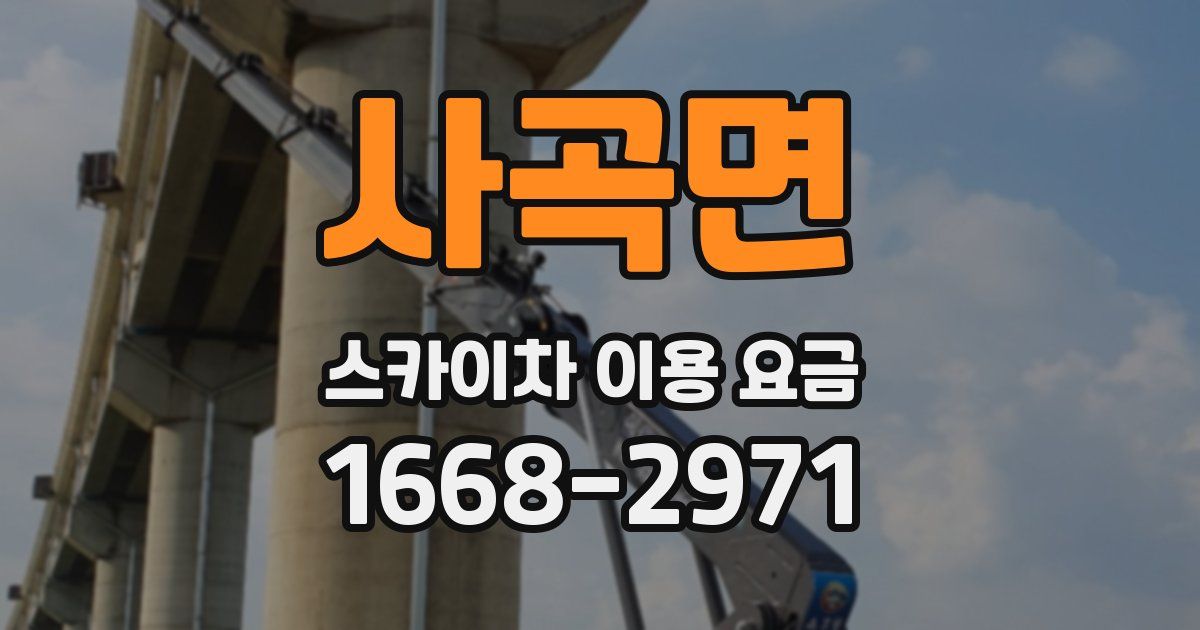 사곡면 스카이차 이용 요금