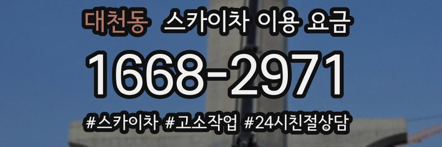 대천동 스카이차 이용 요금