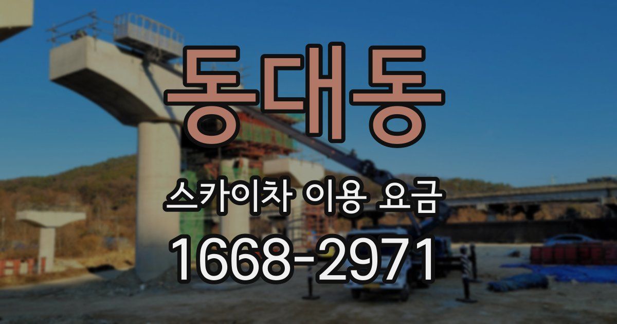 동대동 스카이차 이용 요금