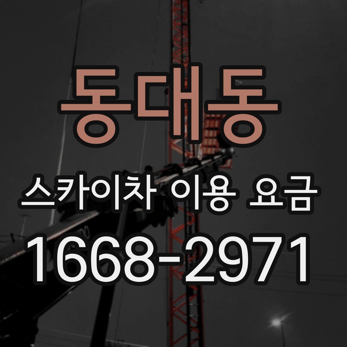동대동 스카이차 이용 요금