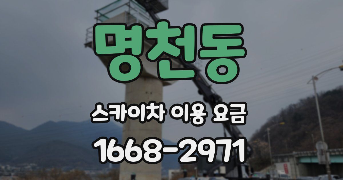 명천동 스카이차 이용 요금