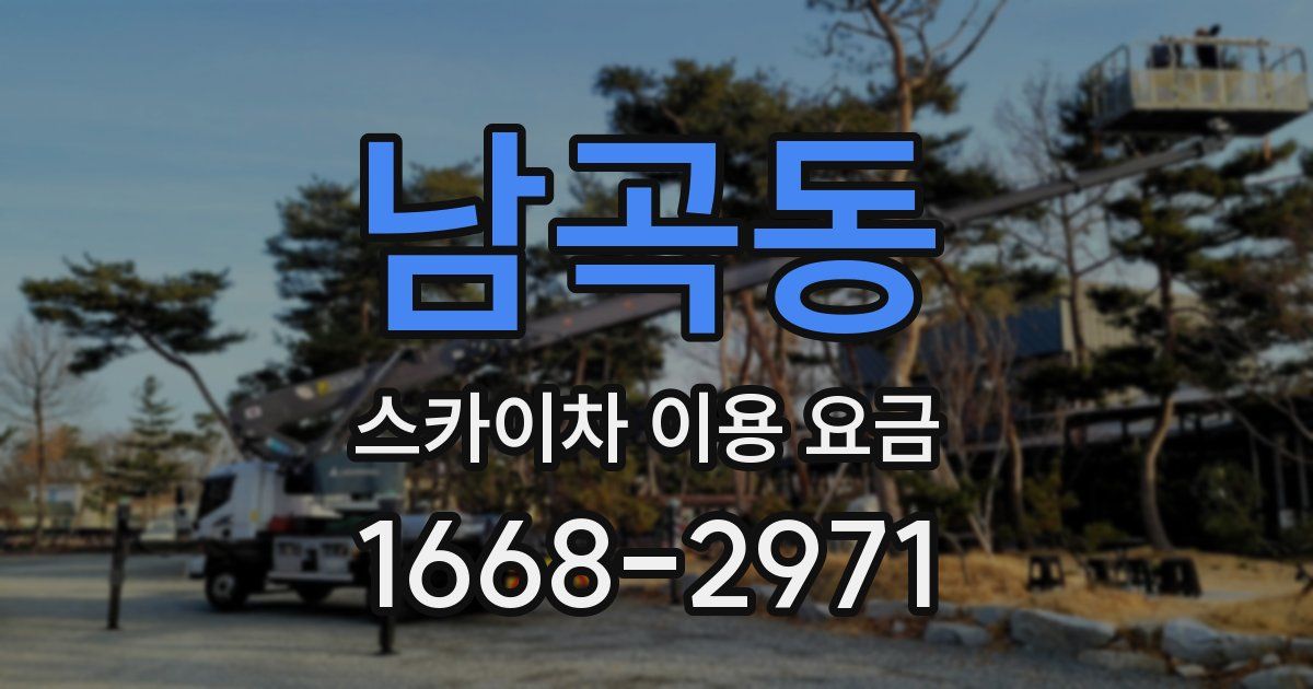 남곡동 스카이차 이용 요금