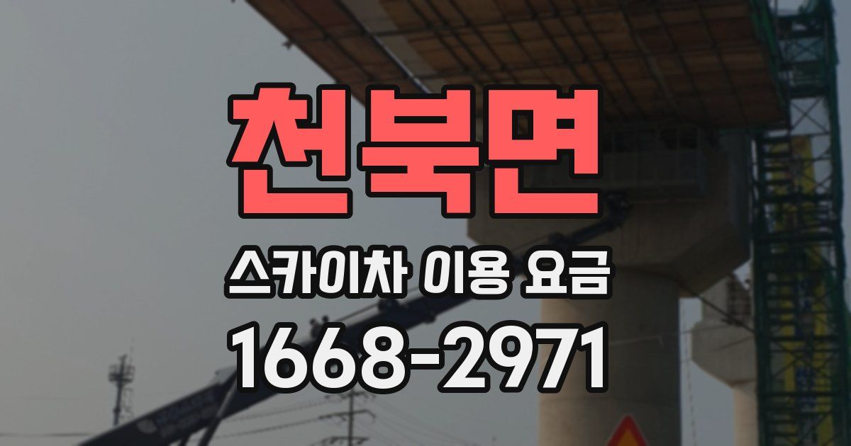 천북면 스카이차 이용 요금