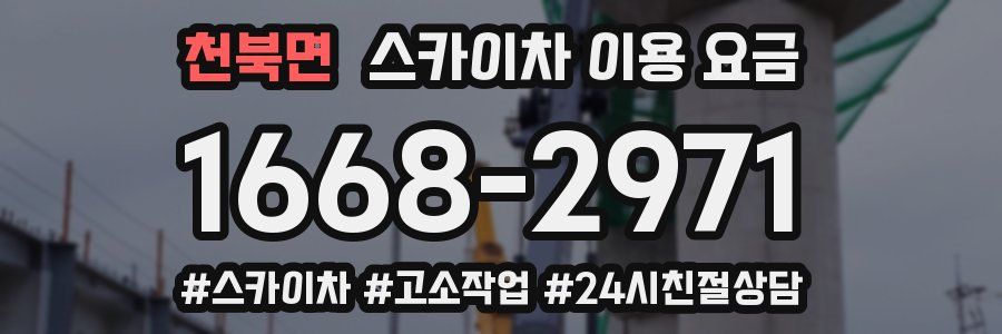 천북면 스카이차 이용 요금