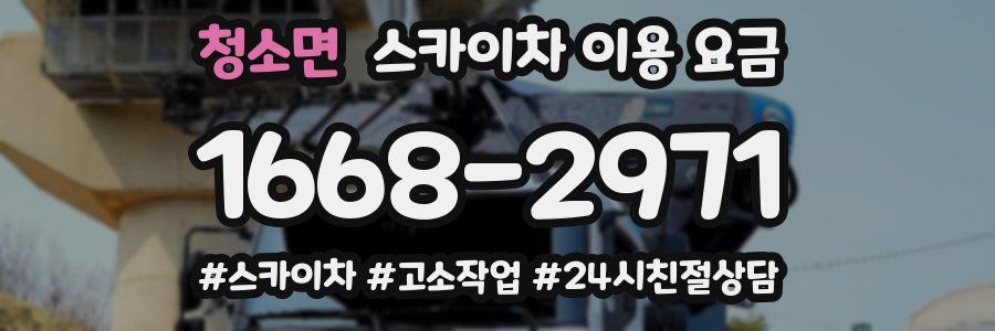 청소면 스카이차 이용 요금