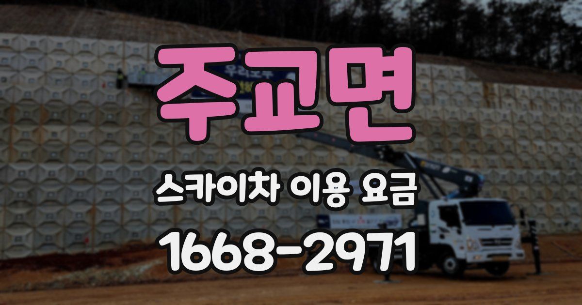 주교면 스카이차 이용 요금