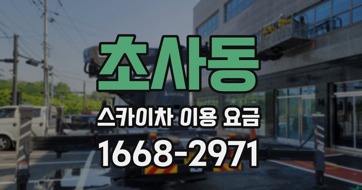 초사동 스카이차 이용 요금
