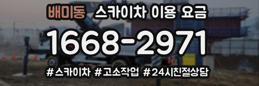 배미동 스카이차 이용 요금