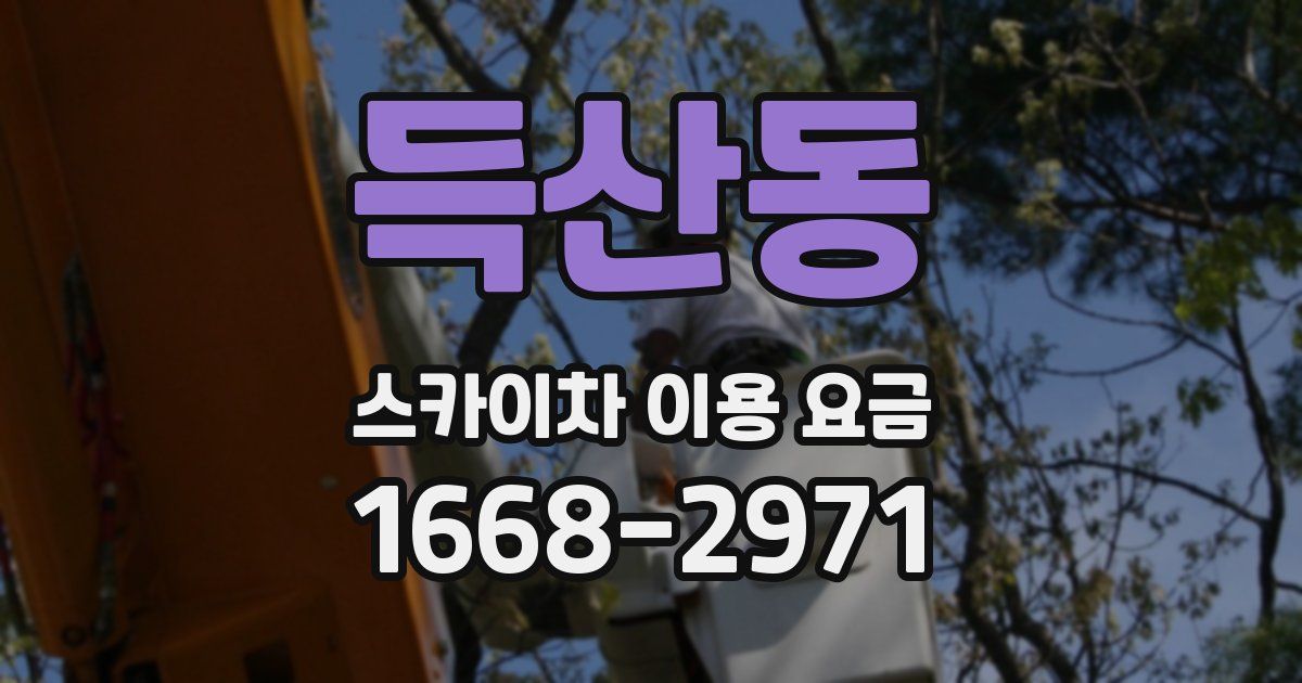 득산동 스카이차 이용 요금