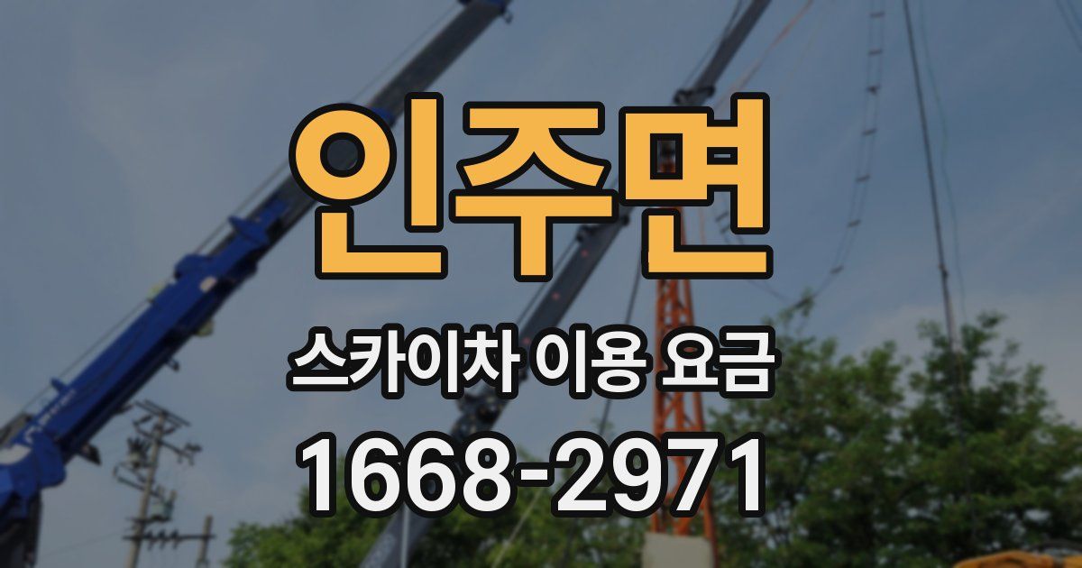 인주면 스카이차 이용 요금