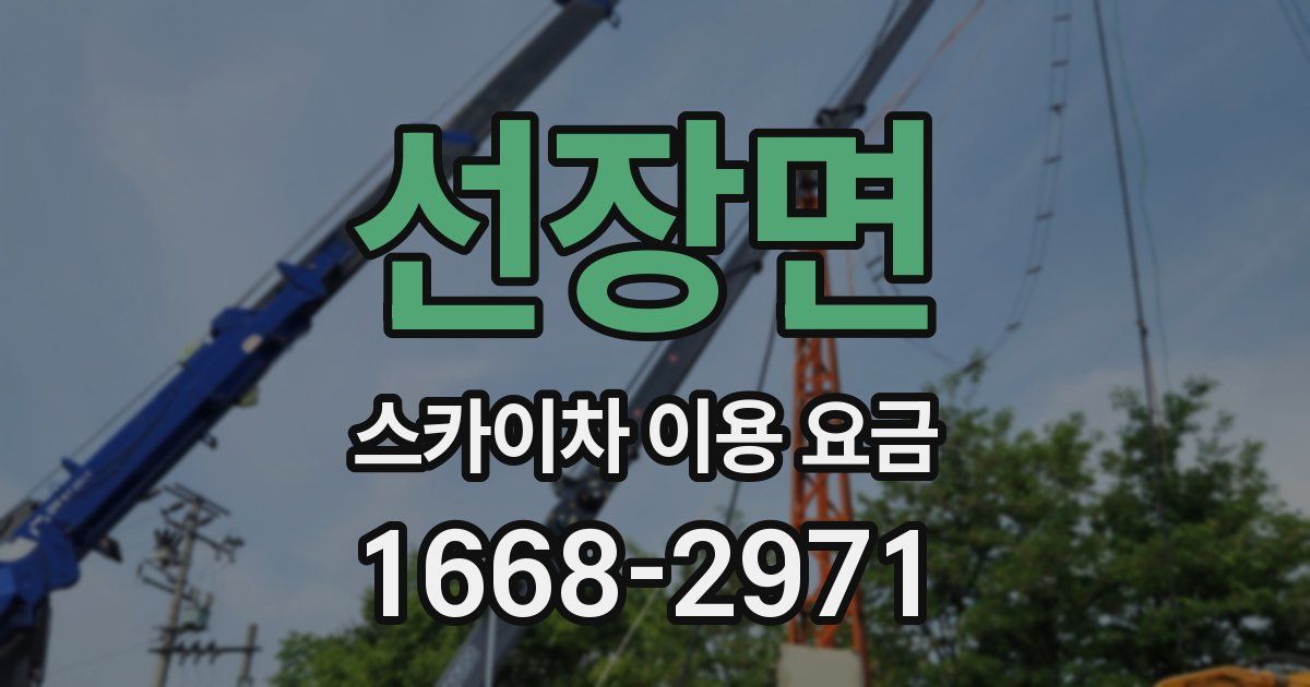 선장면 스카이차 이용 요금