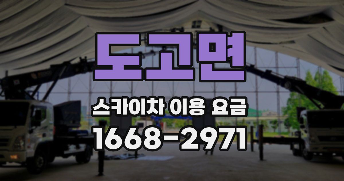 도고면 스카이차 이용 요금