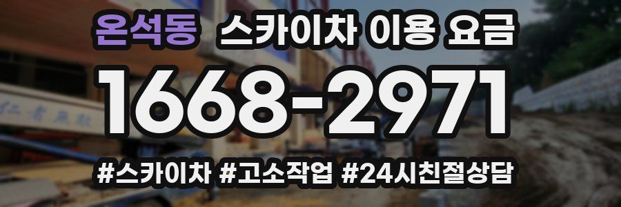 온석동 스카이차 이용 요금