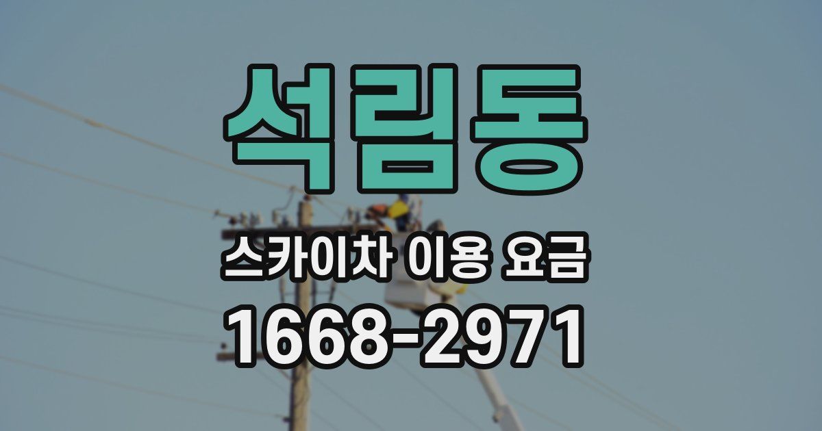 석림동 스카이차 이용 요금