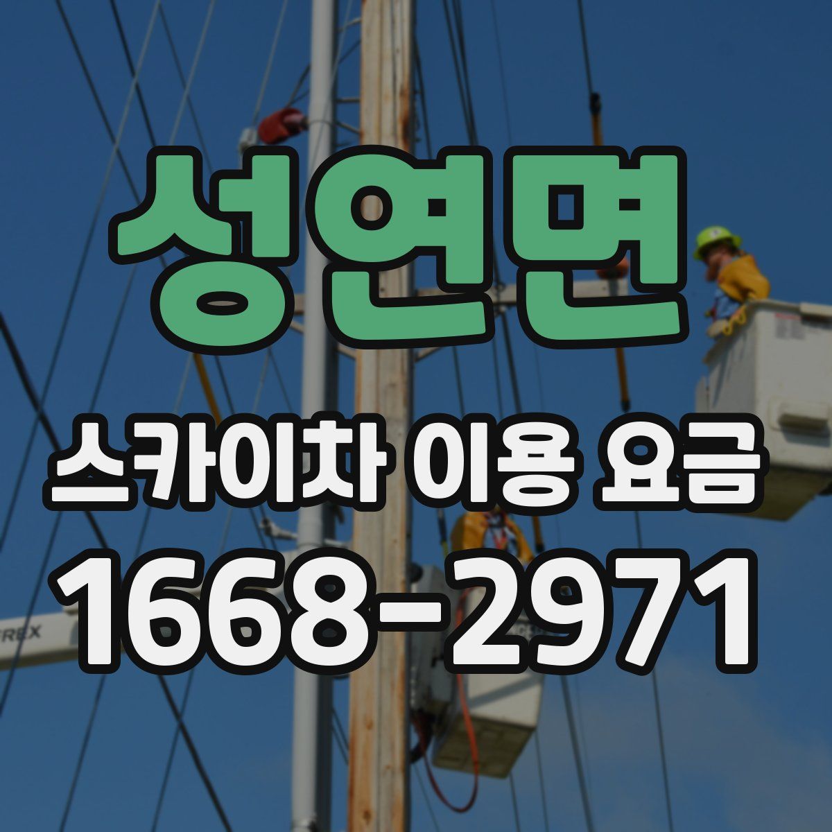 성연면 스카이차 이용 요금