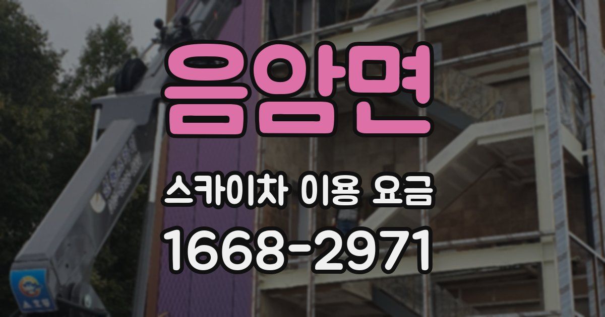 음암면 스카이차 이용 요금