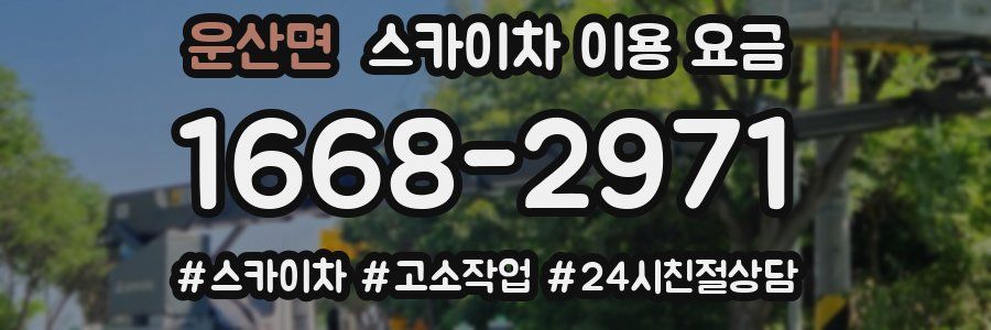 운산면 스카이차 이용 요금