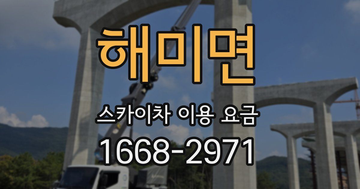 해미면 스카이차 이용 요금