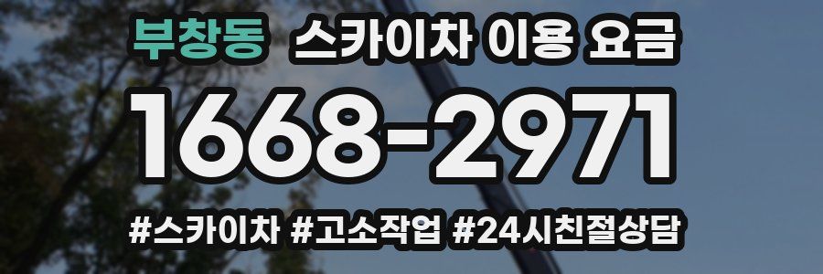 부창동 스카이차 이용 요금