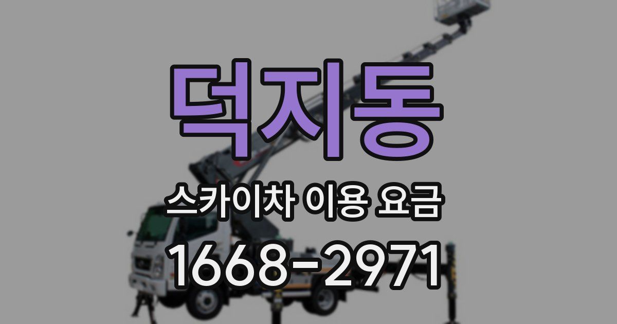 덕지동 스카이차 이용 요금
