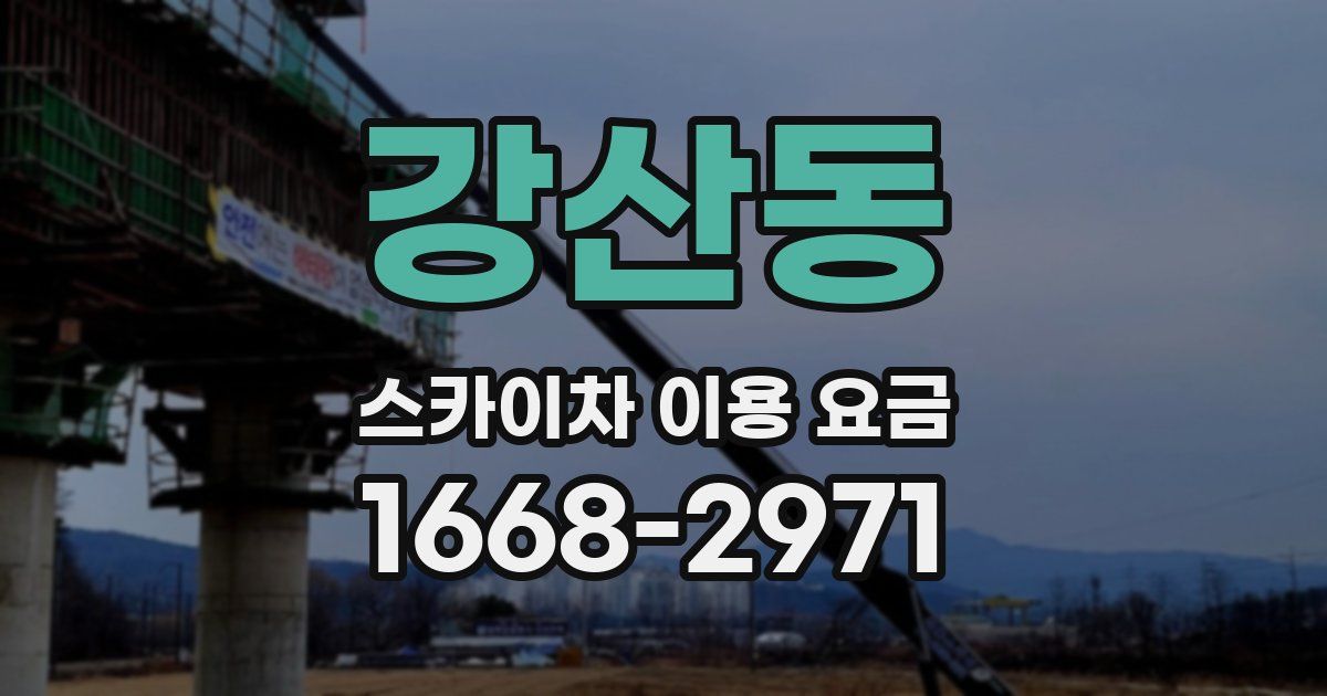 강산동 스카이차 이용 요금